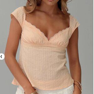 *NWT* Princess Polly Lunya Cap Sleeve Top - Coral